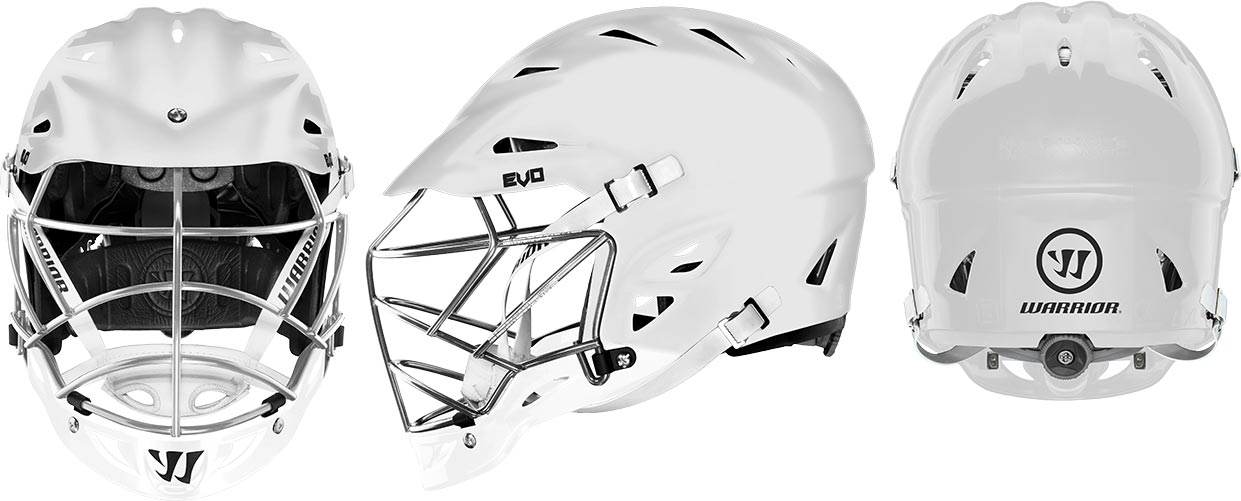 Evo Helmet - front, side, and back